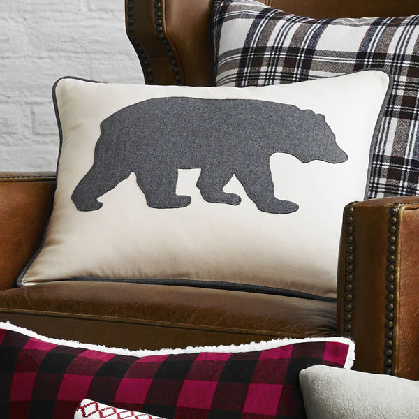 Set Of Two Reversible Bear Moose Tapestry Decorative Pillows Lodge Cabin Pillows