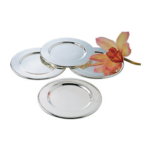 8 Inch Decorative Plates Wayfair Silver Plated Round 4 Piece Decorative Plate Set
