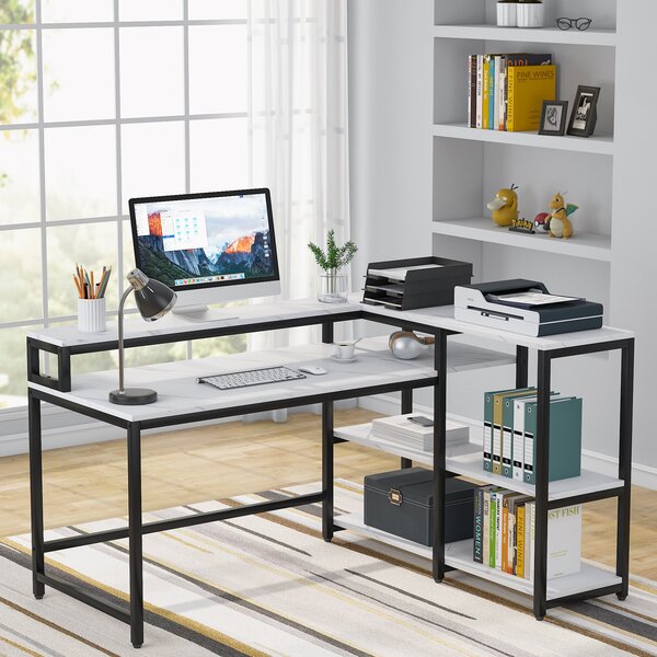 17 Stories Fahed L-Shape Computer Desk & Reviews | Wayfair