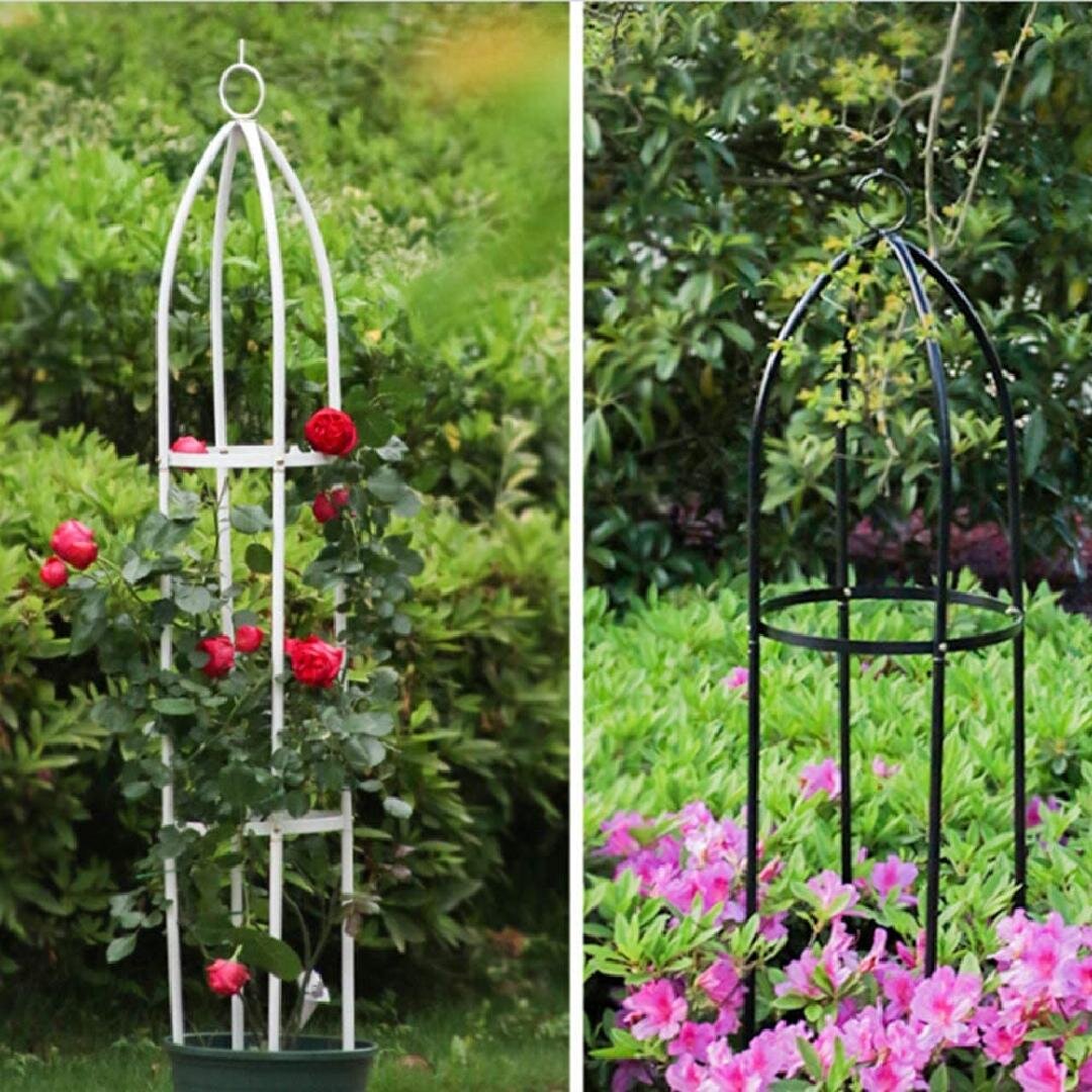 Metal Support For Vines & Flowers 70" Wrought Iron Upside Down Trellis 