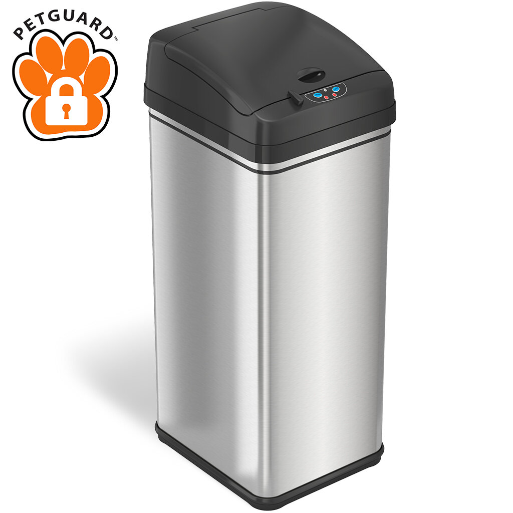 Motion Sensor Trash Can 2.1 Gallon Garbage Touchless Automatic Stainless Steel