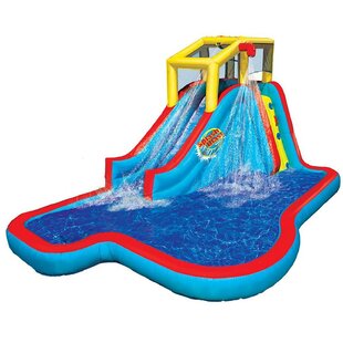 Water Slides Slip,Water Slide Inflatable for Kids and Adults,Inflatable Toy Water Splash Pad Water Slide,Thickening Huge Waterslide with Crash Pad 14x3.58 ft 