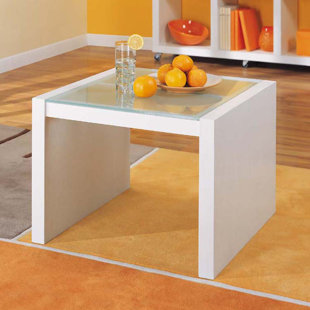 Dawn Coffee Table with Glass Top by Organize It All