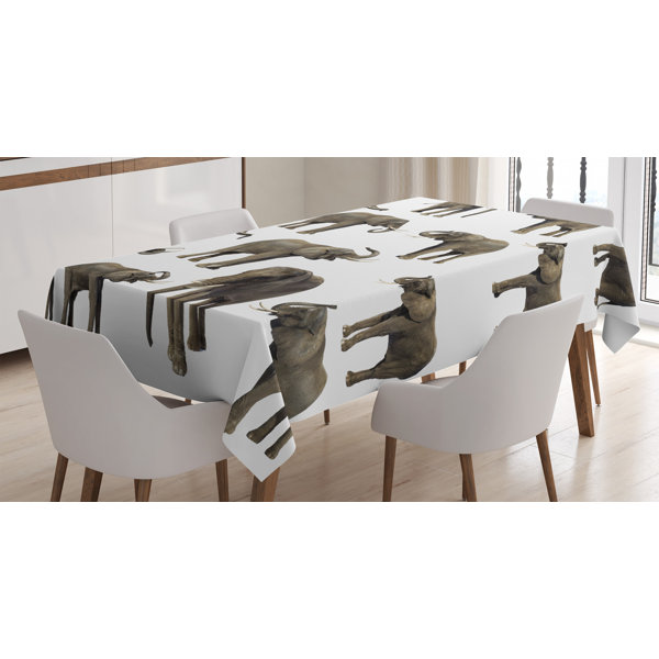 East Urban Home Ambesonne Elephant Tablecloth, Group Of ...