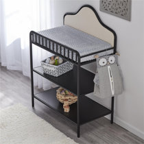 black metal changing table