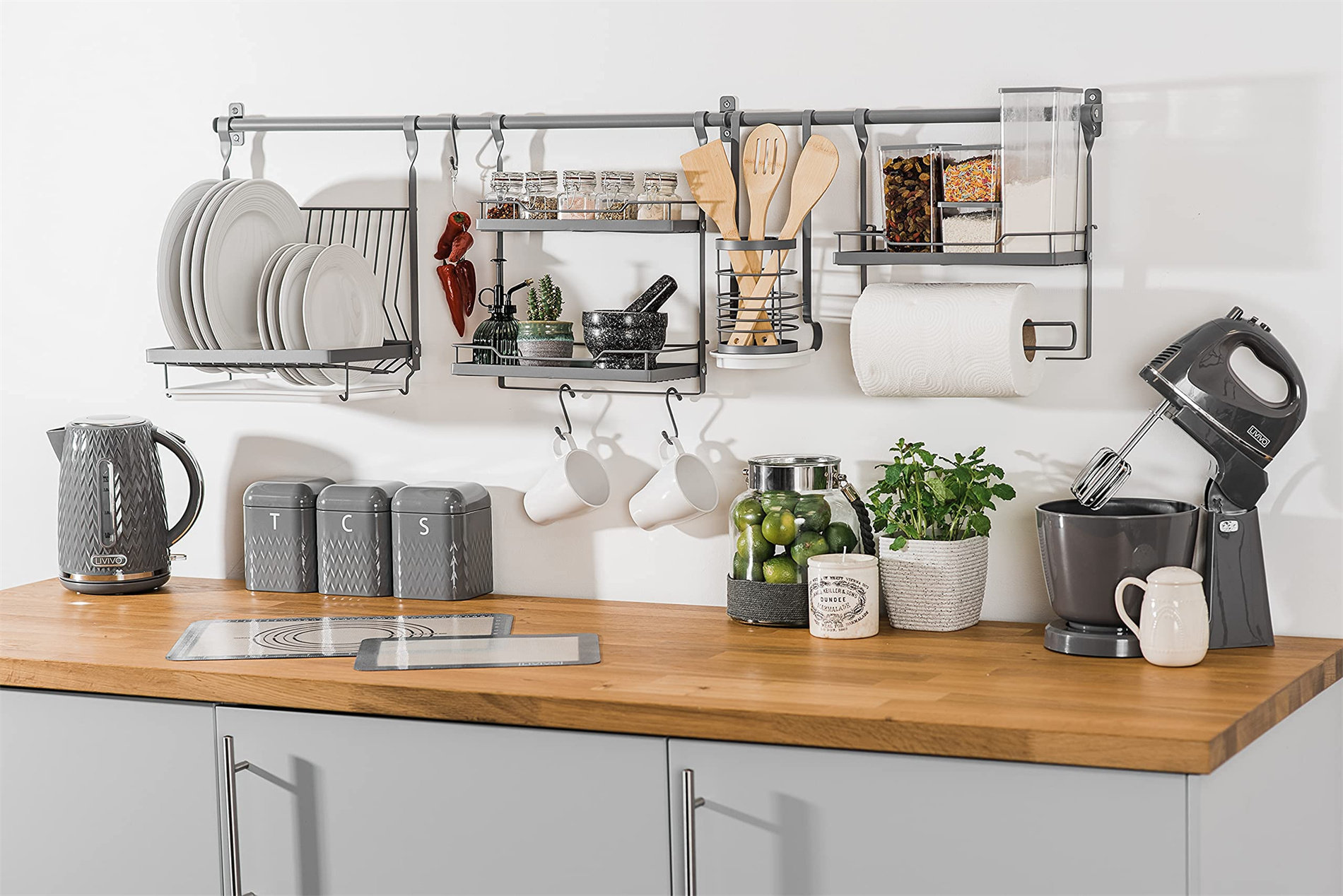 Belfry Kitchen Hanging Storage Kitchen WallMounted Spice Rack