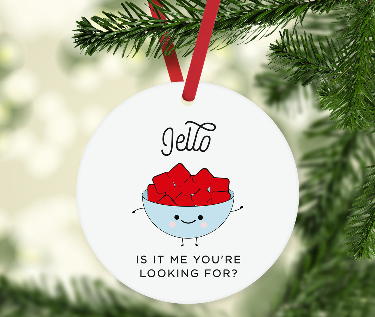 The Holiday Aisle Funny Food Pun Christmas Jello Bowl Ball Ornament Wayfair