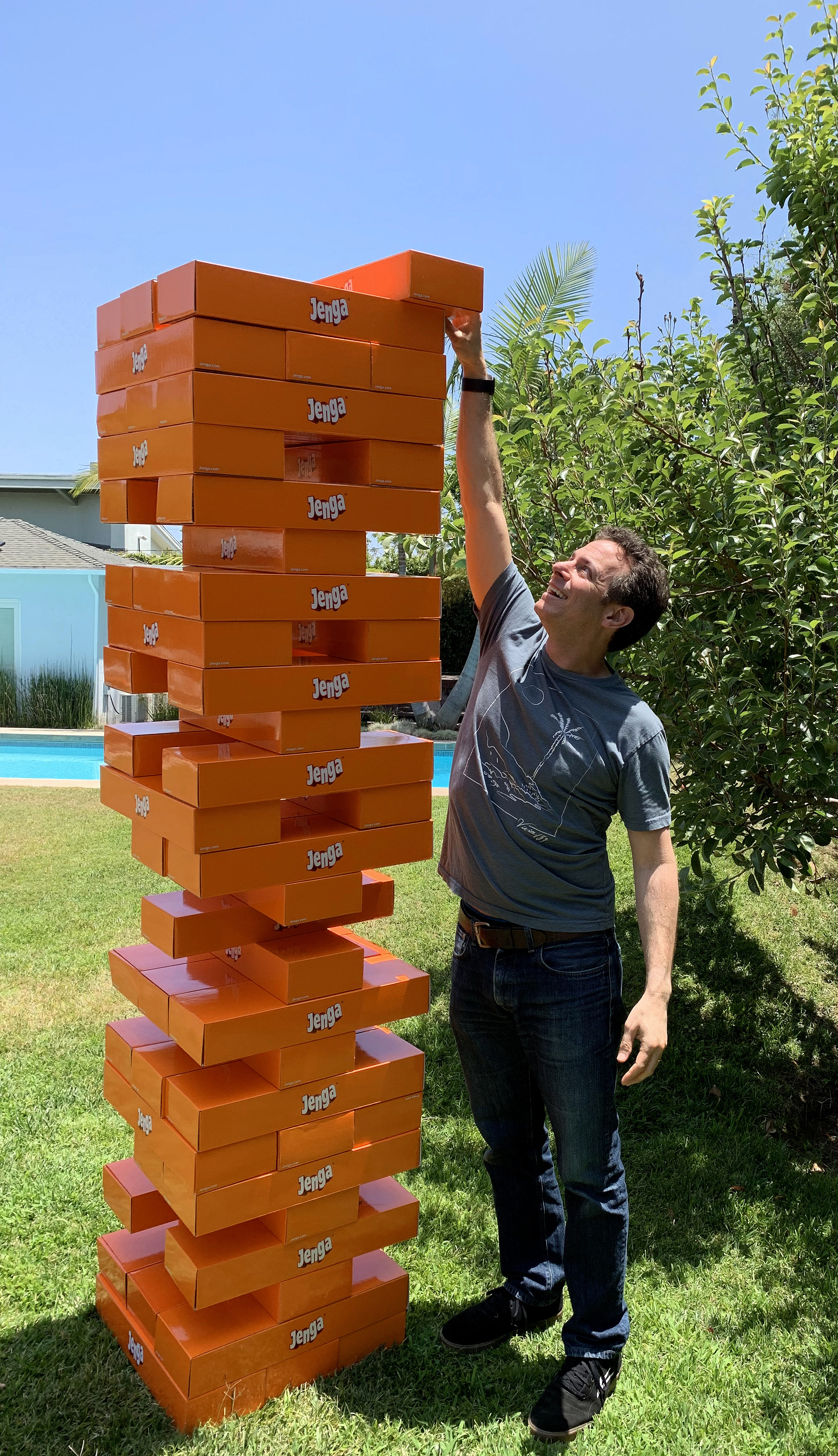 Jenga Xxl Gigantic Cardboard Edition Game Wayfair