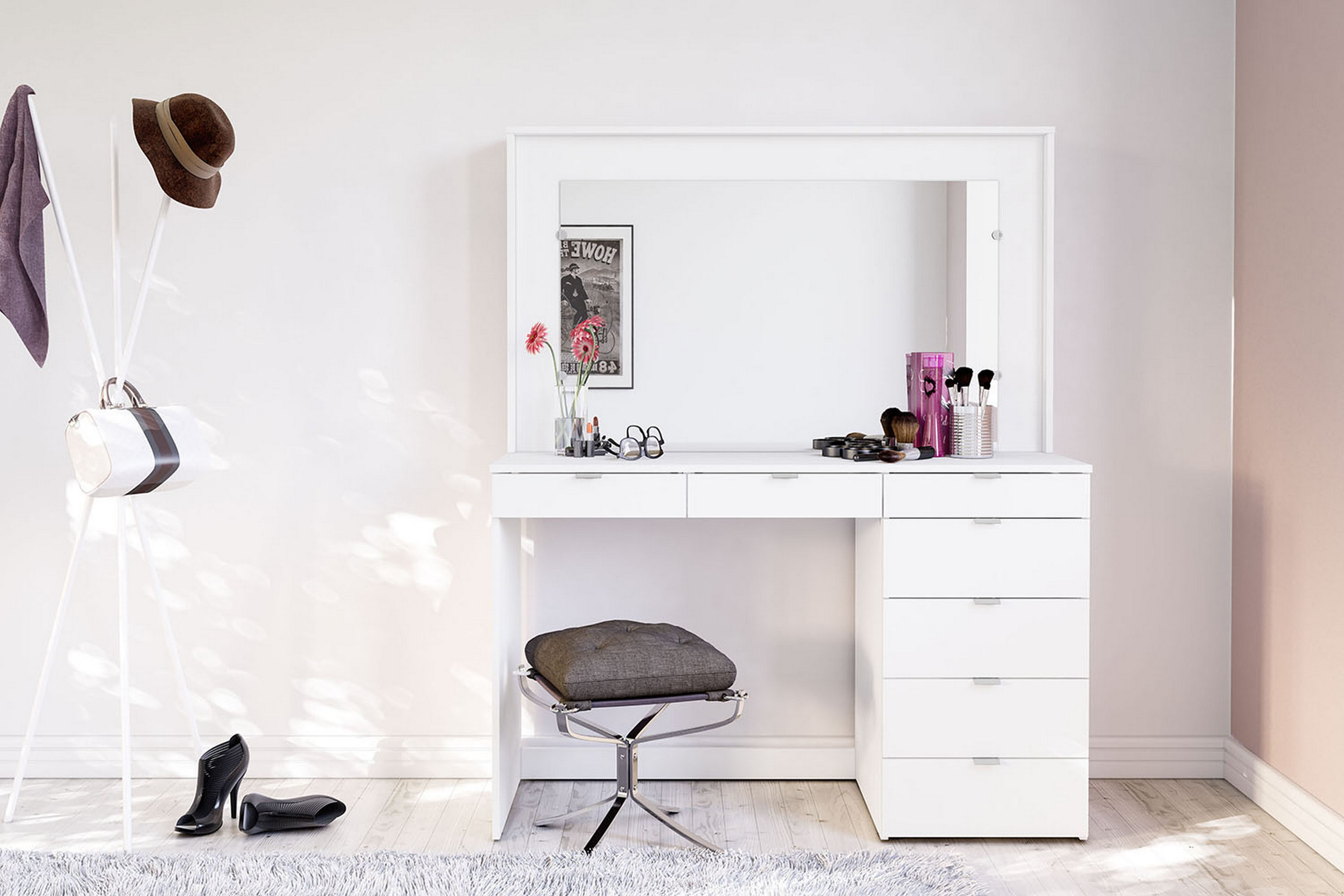 17 Stories Casey Mae Dressing Table With Mirror Reviews Wayfaircouk