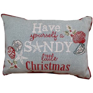 Mikael Sandy Christmas Tapestry Lumbar Pillow