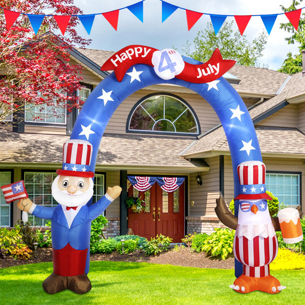The Holiday Aisle® 8 Ft Tall Patriotic Independence Day 4th Of July Inflatable Outdoor 