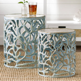 Mother of Pearl End Table by Beachcrest Home