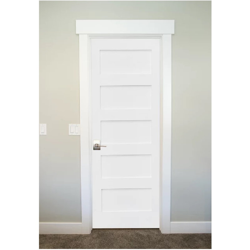 Stiledoors Paneled Solid Manufactured Wood Primed Shaker Standard