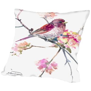 Conesville Rosefinch Throw Pillow