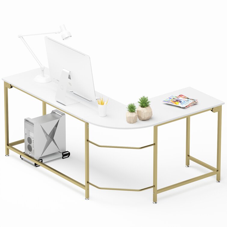 wayfair l shaped desk white