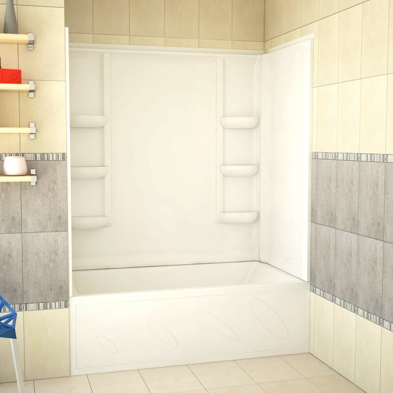 ANZZI Lex Class Three Panel Shower Wall | Wayfair