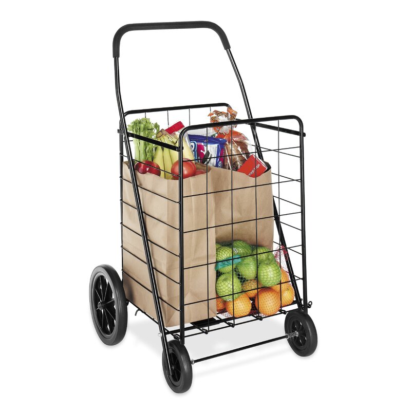 Whitmor Inc Deluxe 40 12 Rolling Shopping Cart Reviews