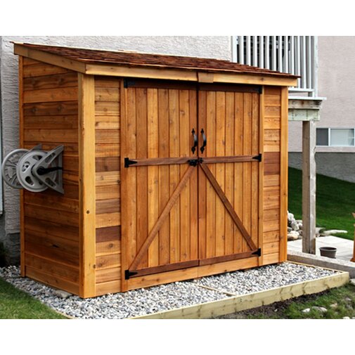 SpaceSaver 8 ft. W x 4 ft. D Solid Wood Shed