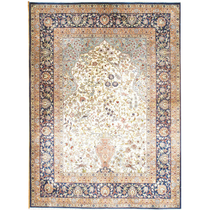 Pasargad Ny Original Sino Hand Knotted Silk Ivory Area Rug Wayfair