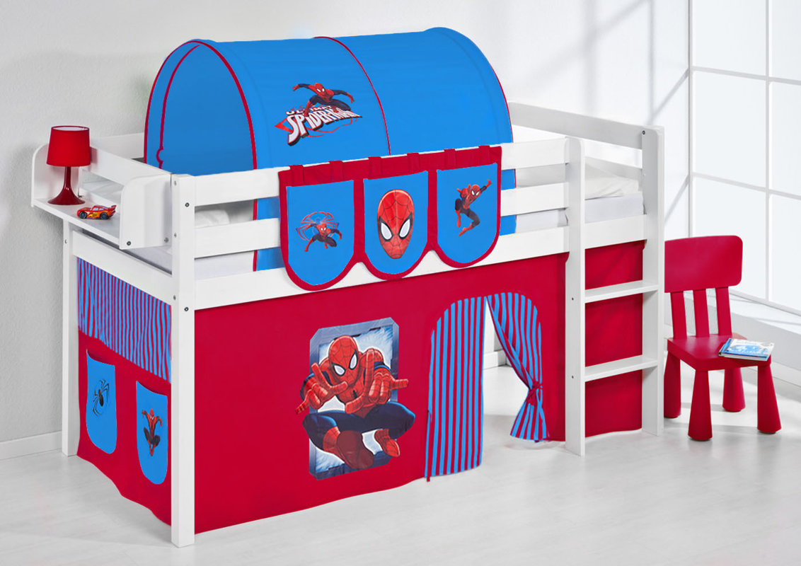Lilokids Hochbett Spiderman Mit Vorhang 90 X 200 Cm