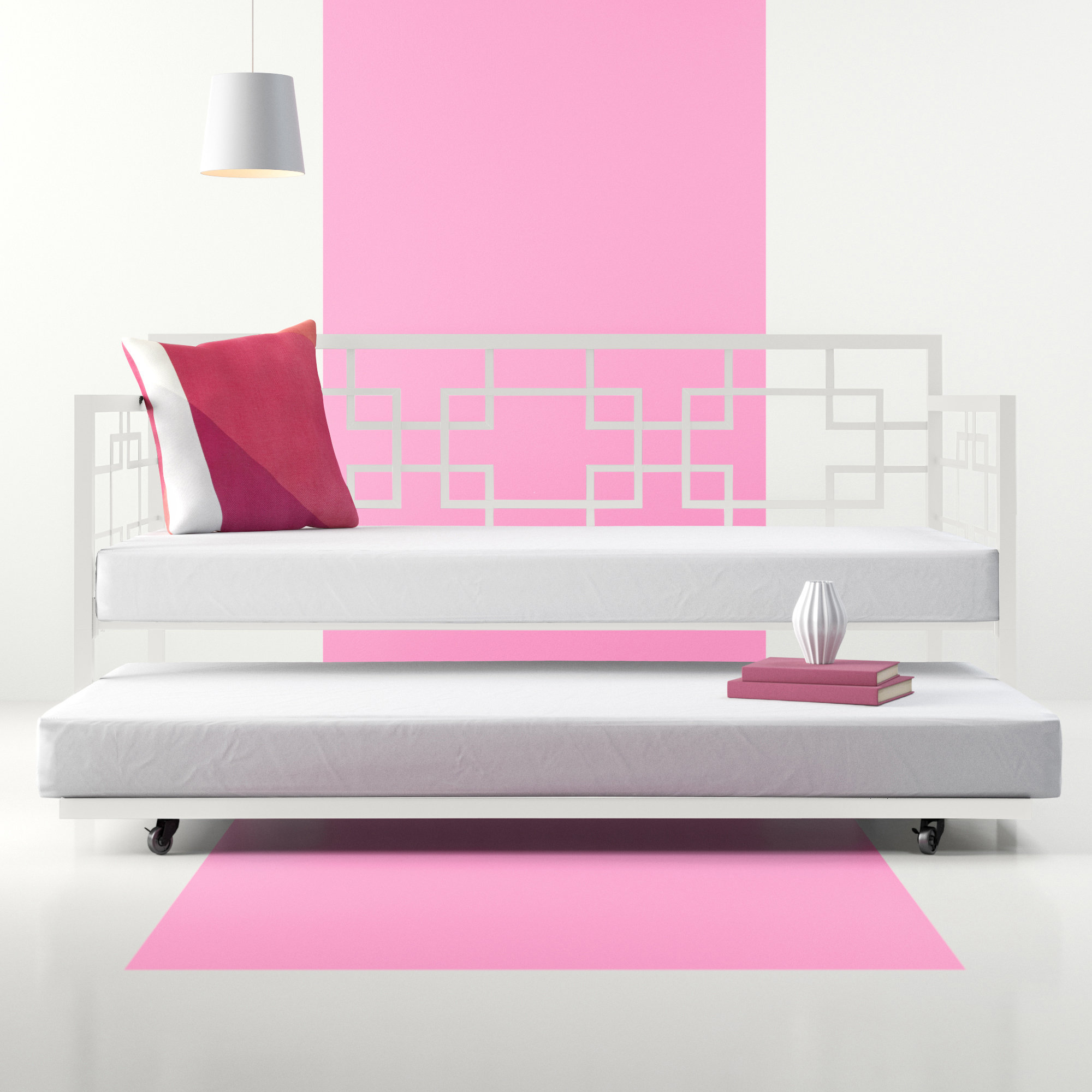 Hashtag Home Ekstrom Twin Steel Daybed with Trundle & Reviews Wayfair