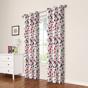 Haleigh Kids Graphic Print & Text Blackout Thermal Rod Pocket Single Curtain Panel
