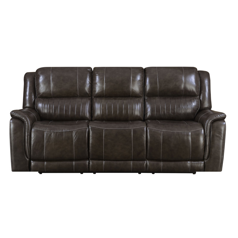 Red Barrel Studio Guineau Leather Reclining Sofa Reviews Wayfair Red Barrel Studio Guineau Leather
