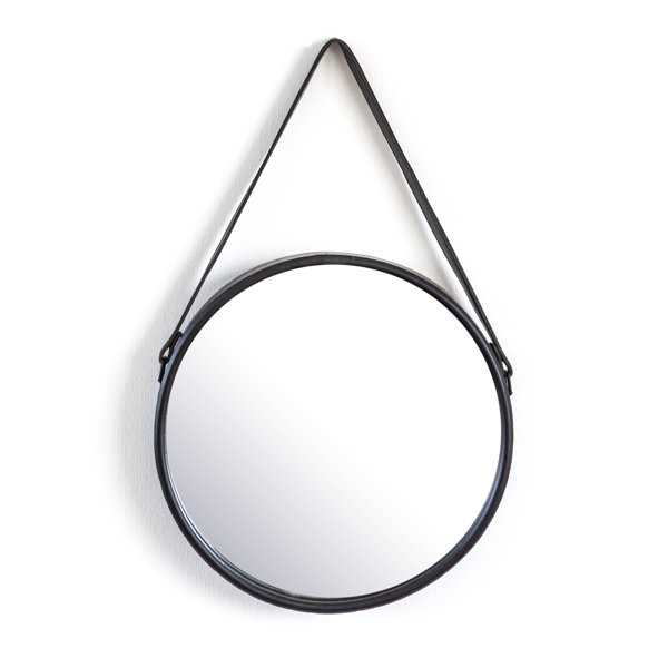 By Boo Black Leather Strap Accent Mirror Flection Wayfair