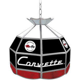 Go to store & view more images Trademark Global Corvette C1 Stained Glass Round Tiffany Lamp