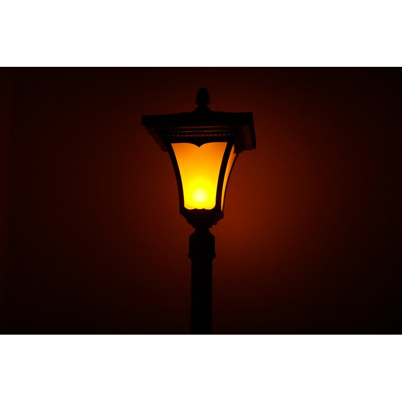 J J Global Llc Sun Ray Vittoria Single Head Flickering Candle Light Solar 52 Lamp Post Wayfair Ca