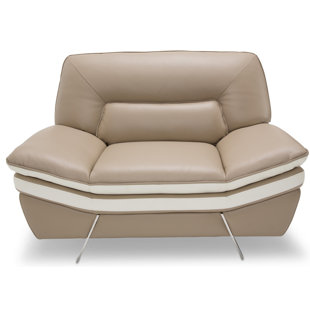 Go to store & view more images Michael Amini Mia Bella Carlin Leather Club Chair