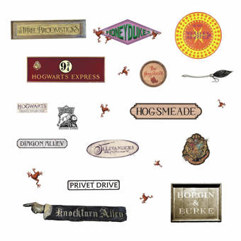 Zoomie Kids Harry Potter Signs Peel And Stick Wall Decal Reviews Wayfair Ca