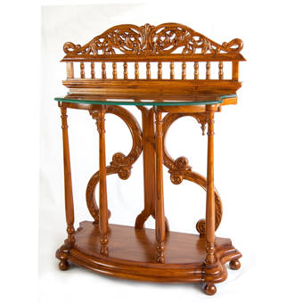 Punctual Solid Mahogany French Chateau Style Antique White Carved Console Hall Table Home, Furniture & Diy