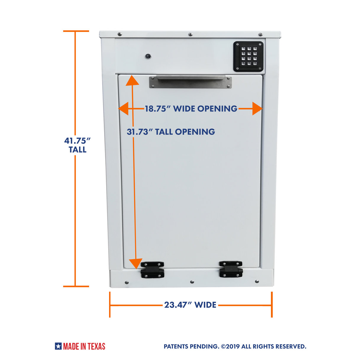 MB Sentinel Dual Door Insert 24 in x 42 in Aluminum Package Drop | Wayfair
