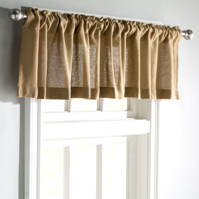 Burlap Star Valance 72 Curtain Window Covering Natural Burlap