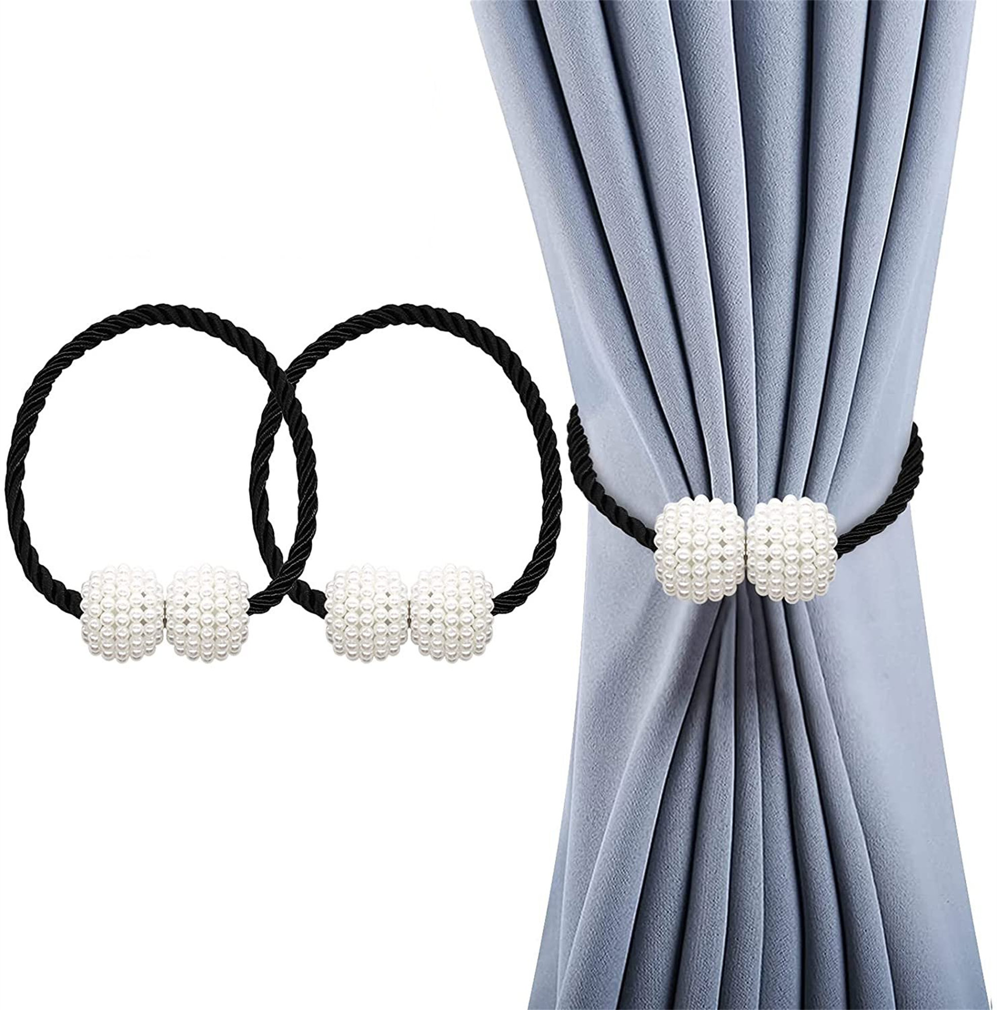 Morden Magnetic Curtain Hooks Rope Buckle Tie Backs Holdbacks Home Decor. 