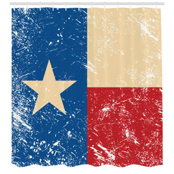 East Urban Home Texas Star Shower Curtain Set Hooks Wayfair