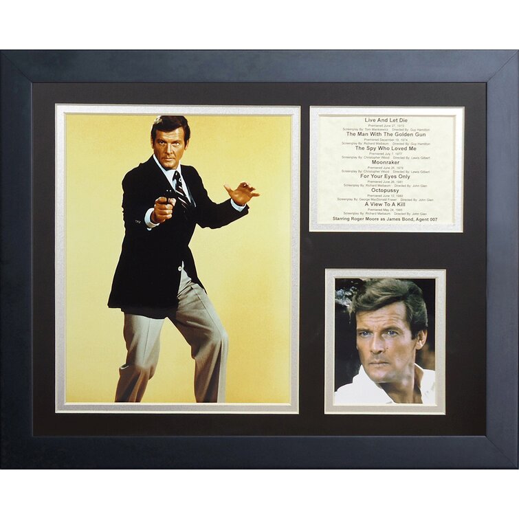 Legends Never Die James Bond Picture Frame Memorabilia | Wayfair