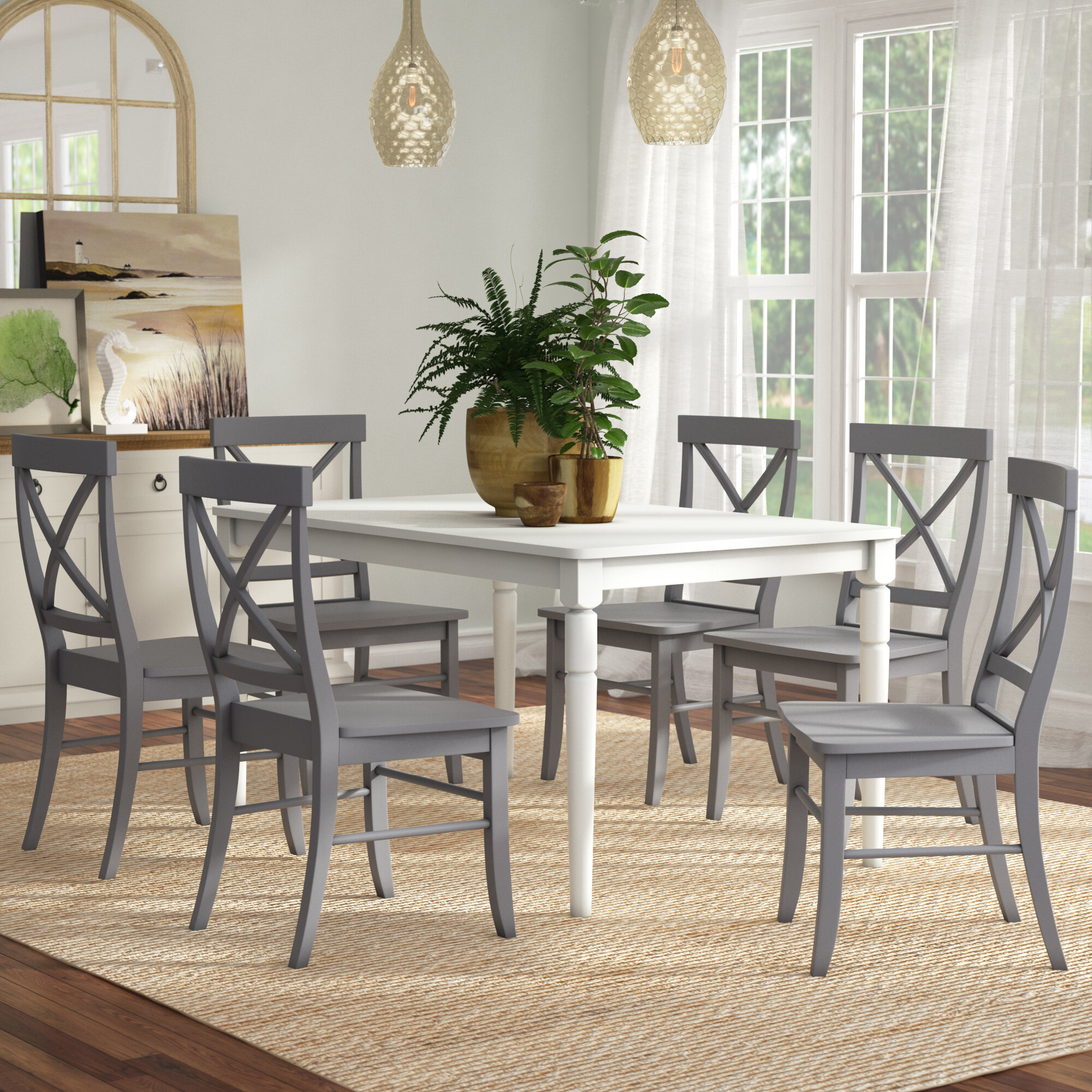 Beachcrest Home Brookwood 7 Piece Dining Set & Reviews | Wayfair