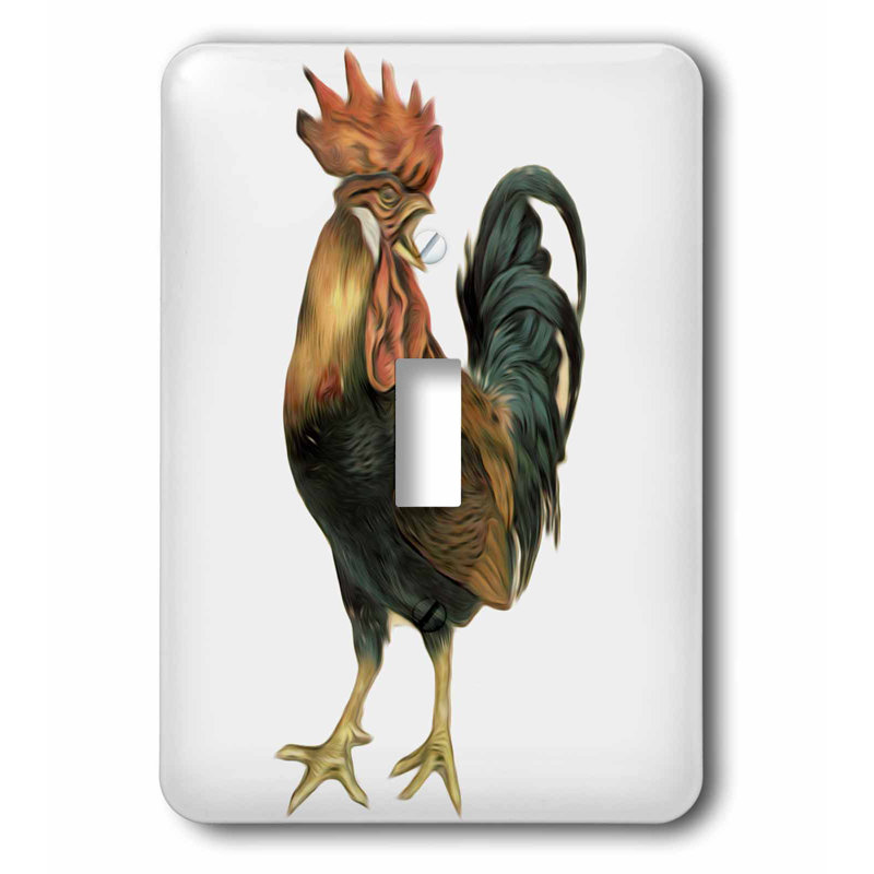 3drose Bird Illustration Cock Rooster Chicken 1 Gang Toggle Light Switch Wall Plate Wayfair