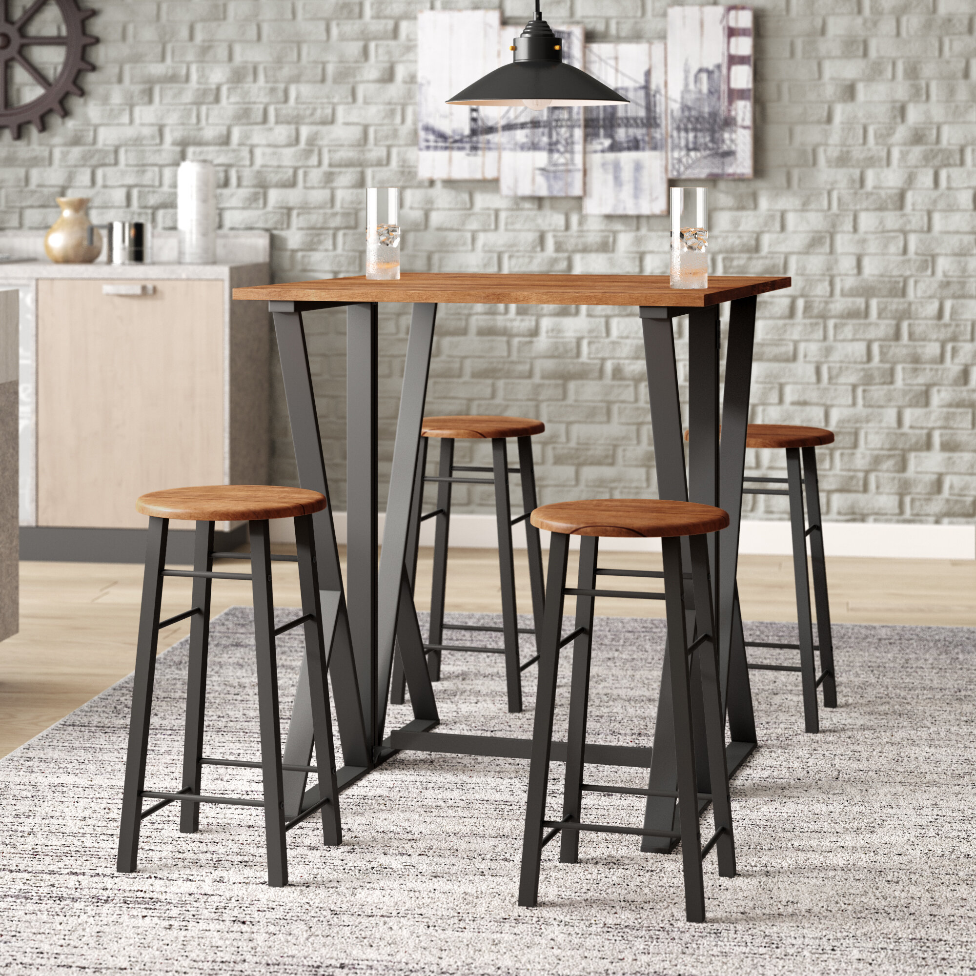 Drop Leaf Pub Table Set / 3 Pc Wood Kitchen Island Trolley Rolling Cart Drop Leaf Dining Table Stool Pub Dining Sets Home Garden Worldenergy Ae - If the leaf is supported by legs that swing out from the center.