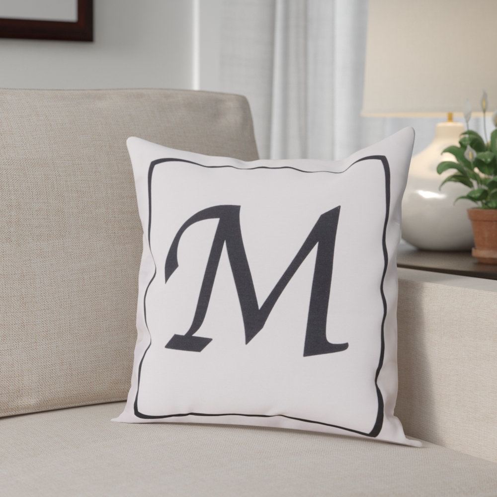 Andover Mills Monogram Throw Pillow Reviews Wayfair
