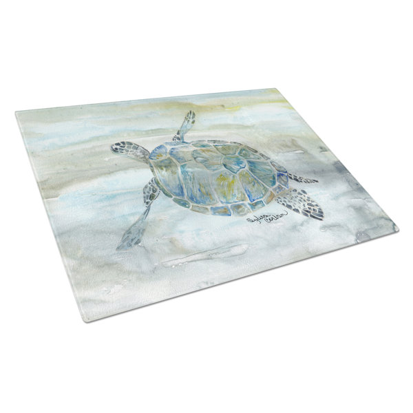 Sea Sunset Orange Blue Glass Chopping Board Kitchen Worktop Saver Protector