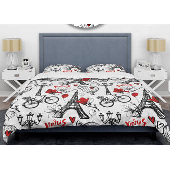 East Urban Home Elegance Paris Diva Ii Duvet Cover Set Wayfair