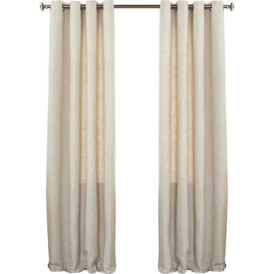 Best Home Fashion Inc Solid Semi Sheer Grommet Curtain Panels