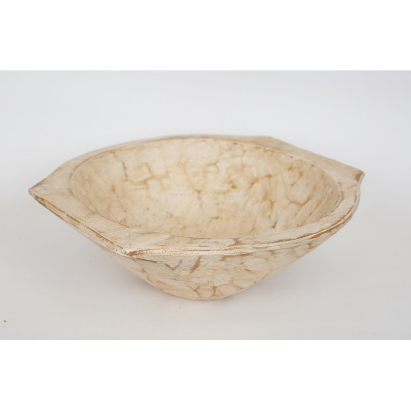 Bloomsbury Market Round Wooden Dough Decorative Bowl Reviews Wayfair
