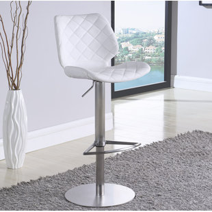 Go to store & view more images Latitude Run Mesirow Adjustable Height Swivel Bar Stool