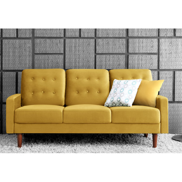 Chartreuse Velvet Sofa Wayfair