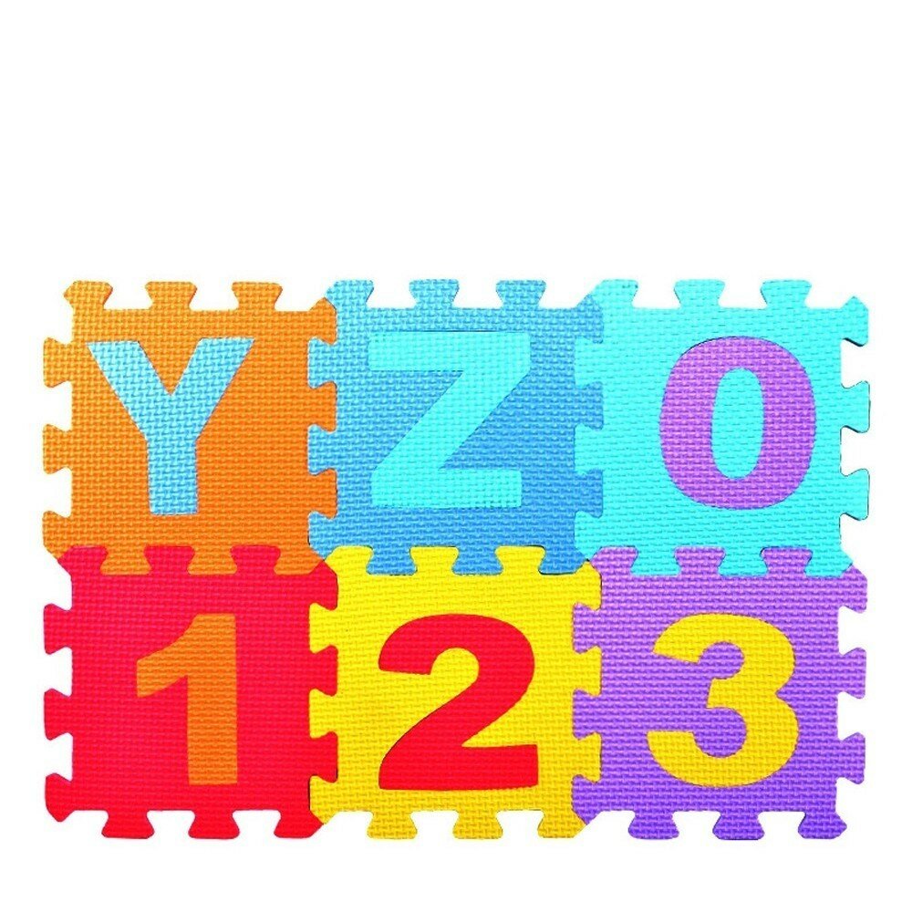 36pcs Number Letters Kids Foam Puzzle Mats Shatter-resistant Crawling Mat 