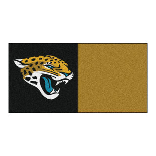 FANMATS NFL Jacksonville Jaguars Nylon Face Team Carpet Tiles